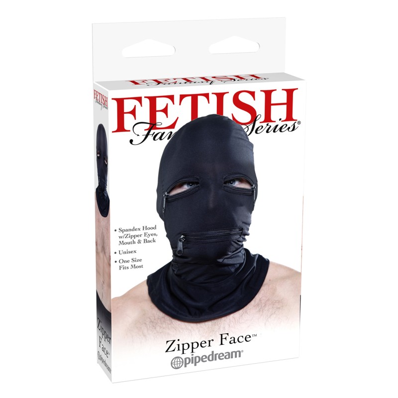 Maska-FF BLACK ZIPPER FACE WOOD